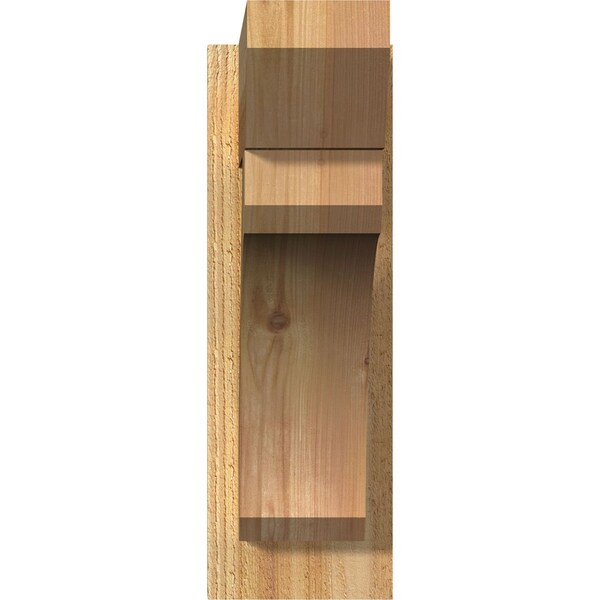 Legacy Slat Rough Sawn Outlooker, Western Red Cedar, 6W X 18D X 18H